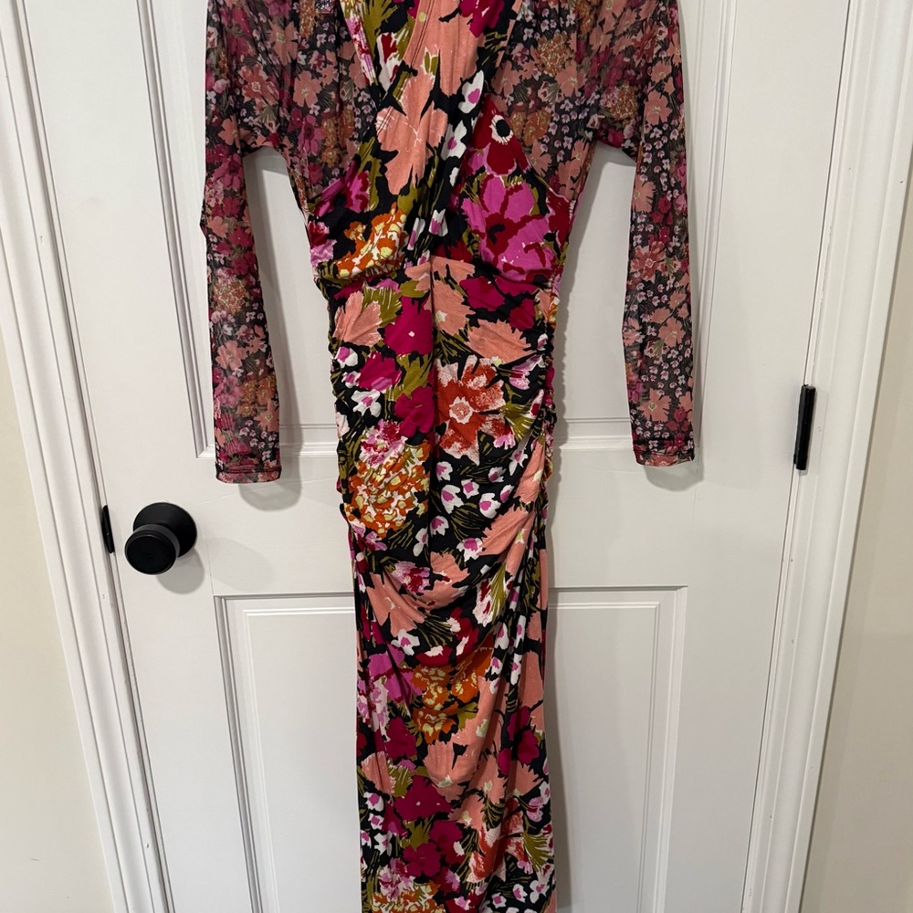 Floral Wrap Midi Dress - Anthro